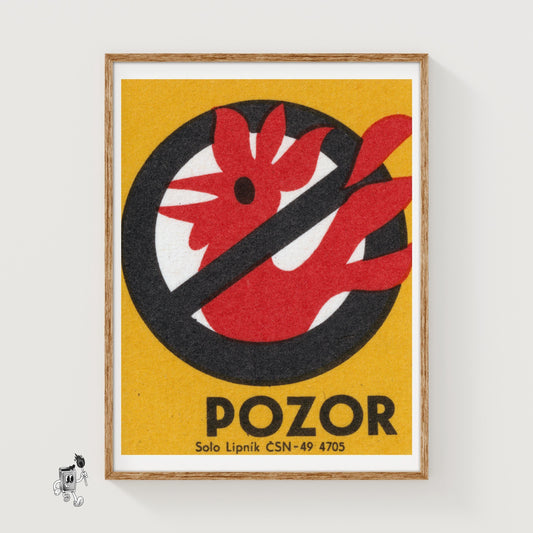 Red Rooster - vintage matchbox label print
