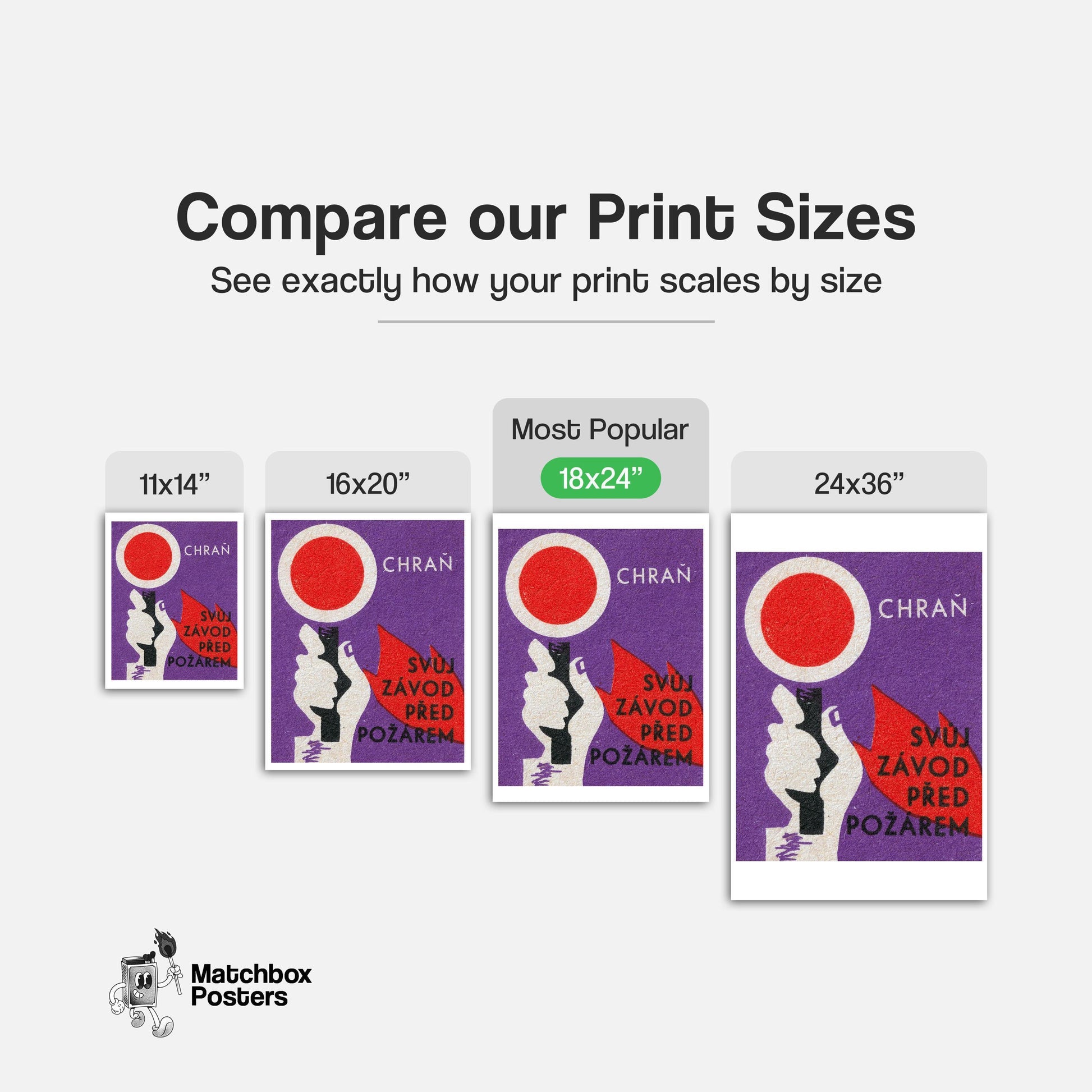 Hand Holding Torch - vintage matchbox label print - gallery wall preview