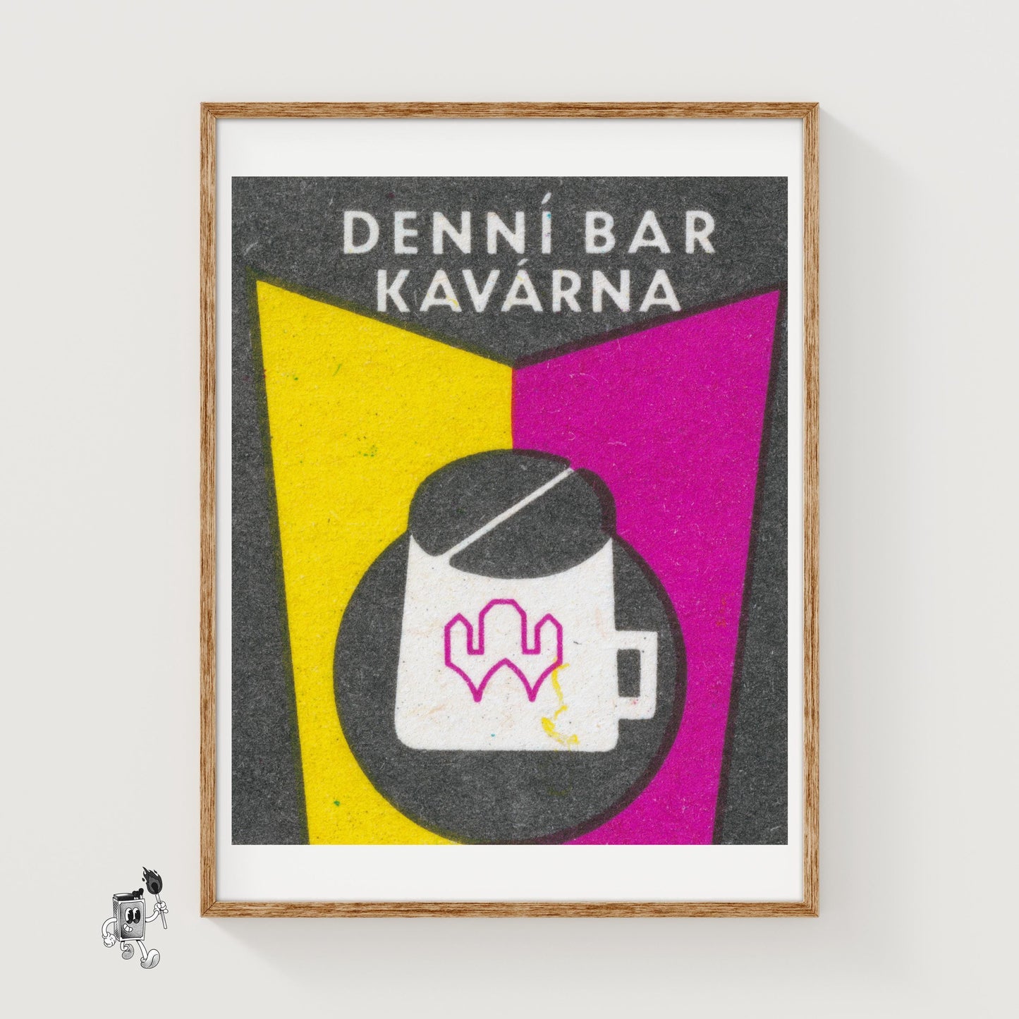 Denni Bar - vintage matchbox label print