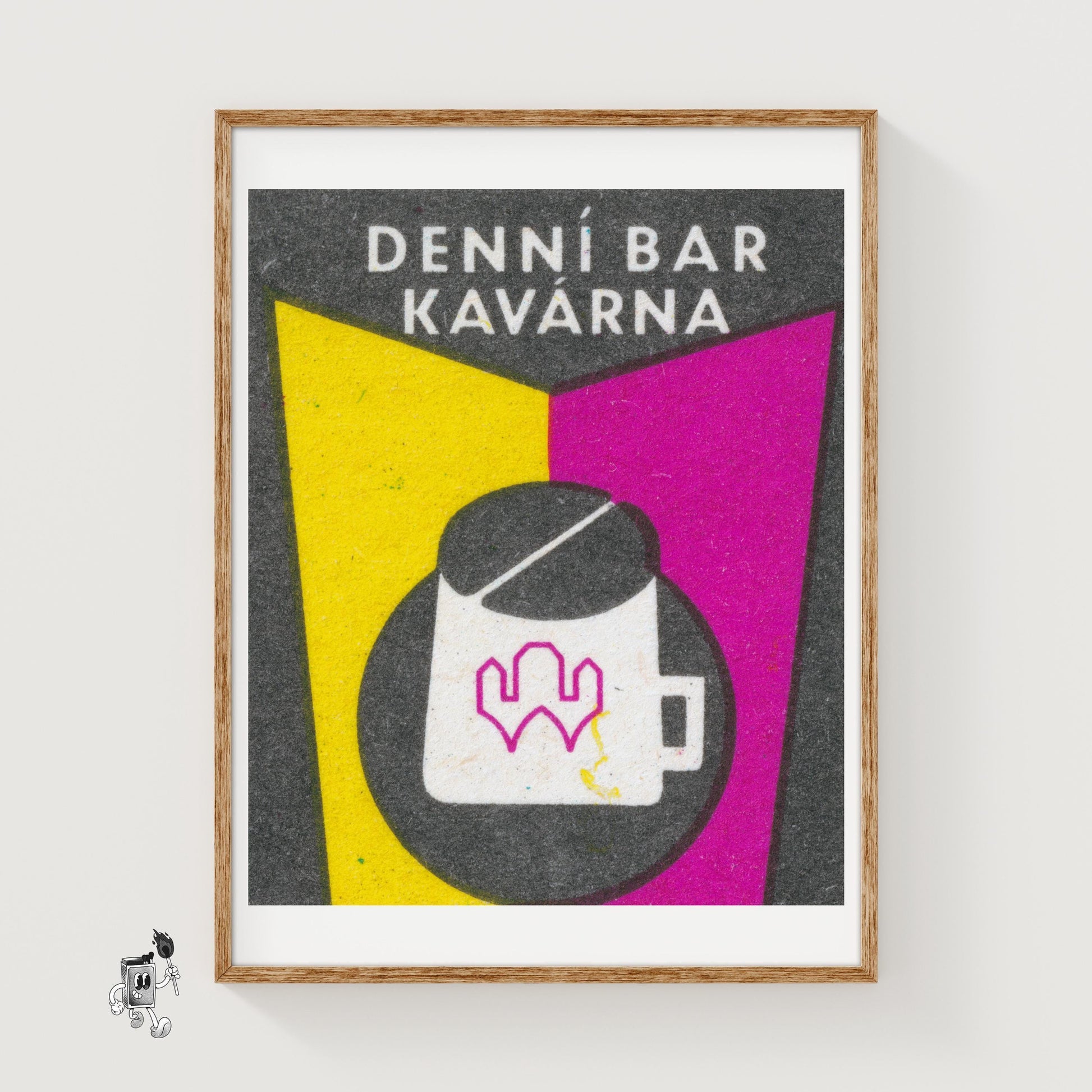 Denni Bar - vintage matchbox label print
