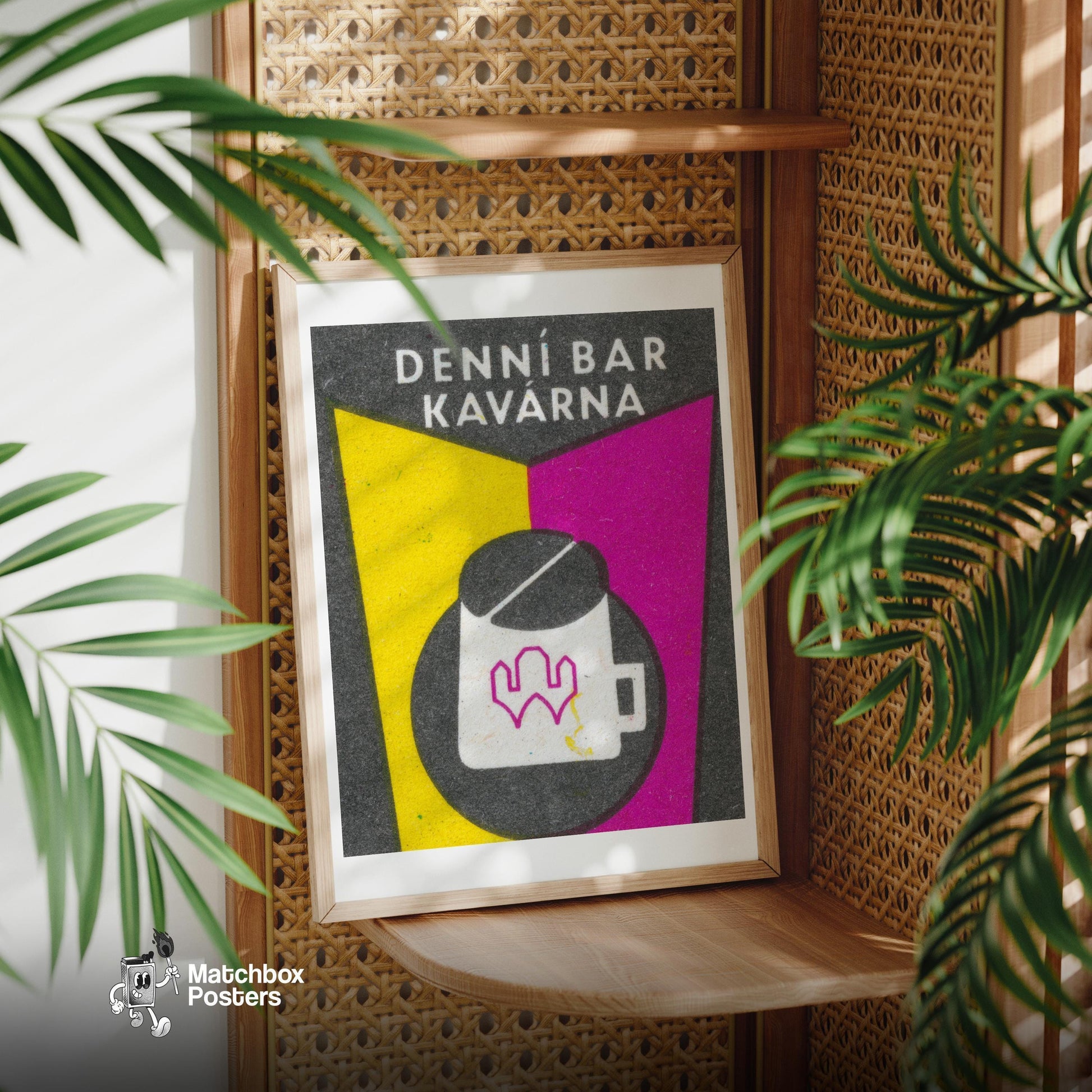 Denni Bar - vintage matchbox label print - office wall