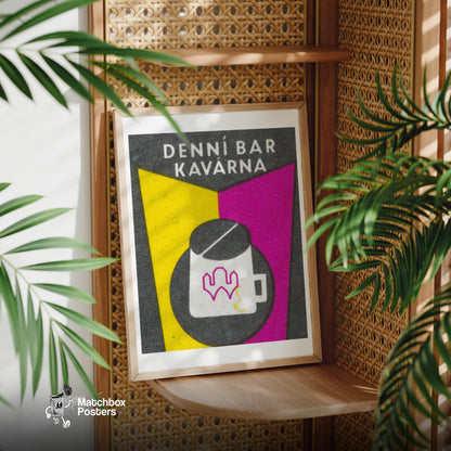 Denni Bar - vintage matchbox label print - office wall