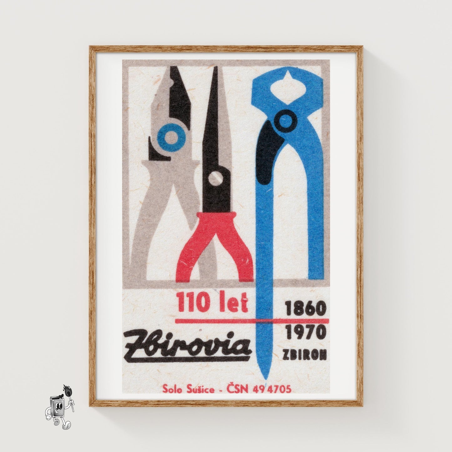 Tool Store - vintage matchbox label print