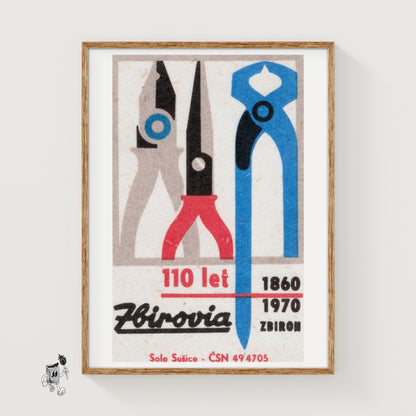 Tool Store - vintage matchbox label print