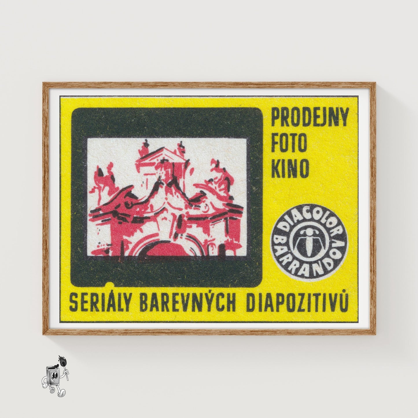 Photo Cinema Shop - vintage matchbox label print