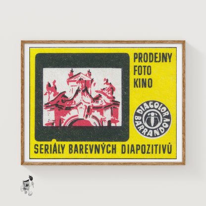Photo Cinema Shop - vintage matchbox label print