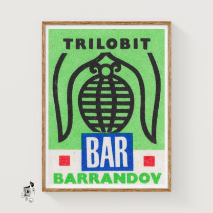 Trilobit Bar - vintage matchbox label print