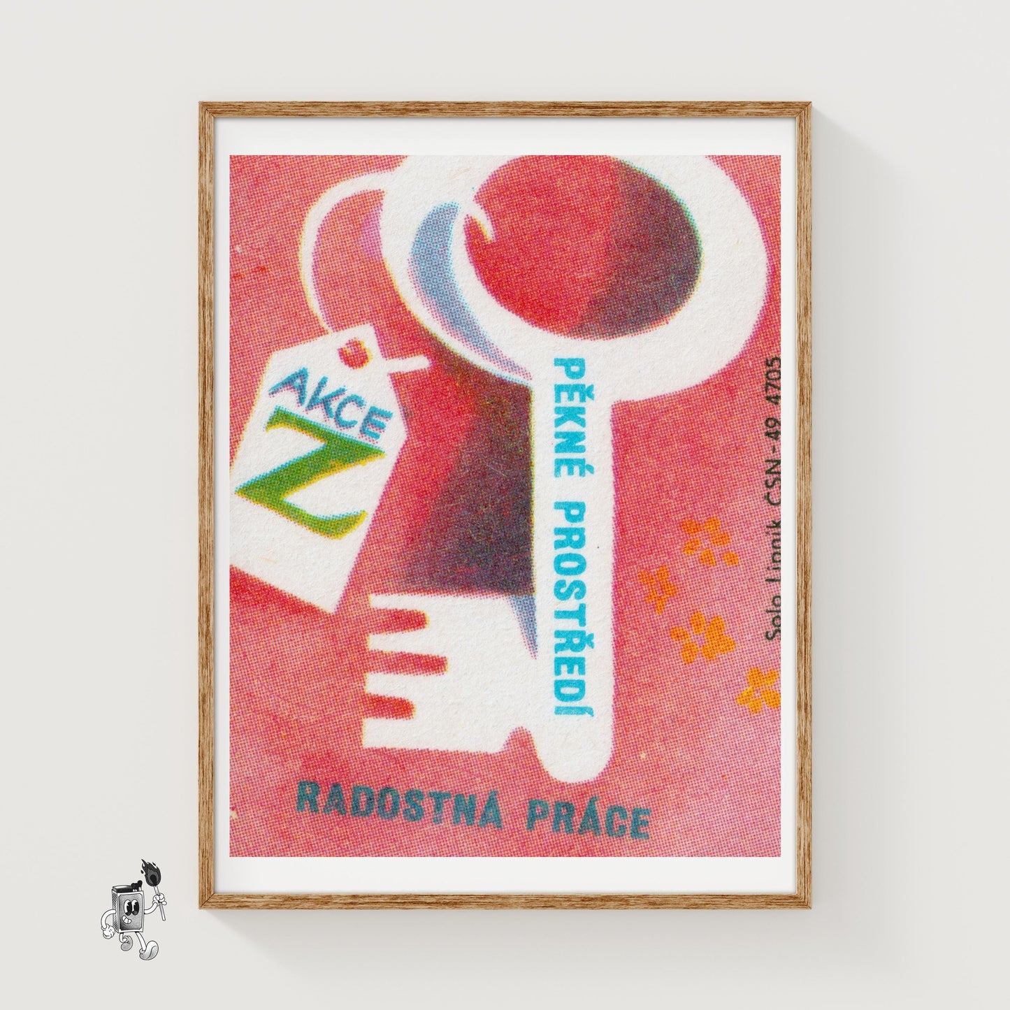 Clean Environment is Key - vintage matchbox label print