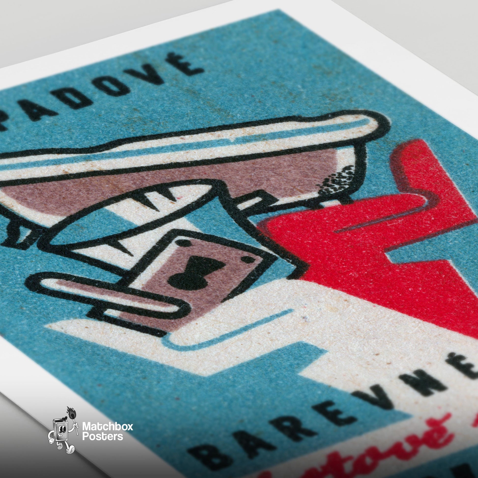 Recycle Metals! - vintage matchbox label print - close-up detail