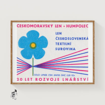 Floral - vintage matchbox label print