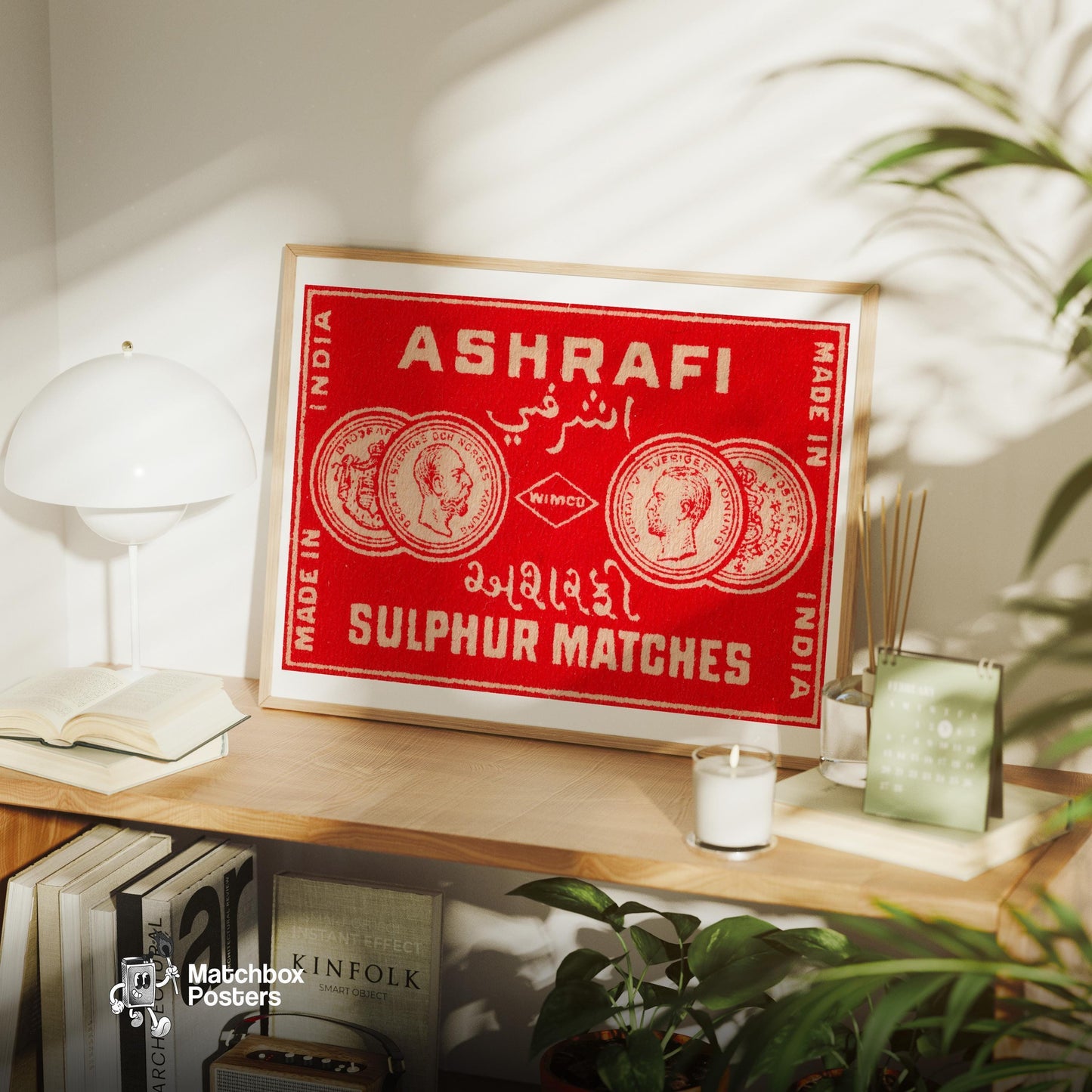 Matchbox Label India 1920s-30s Matchbox Label - vintage matchbox label print - office wall