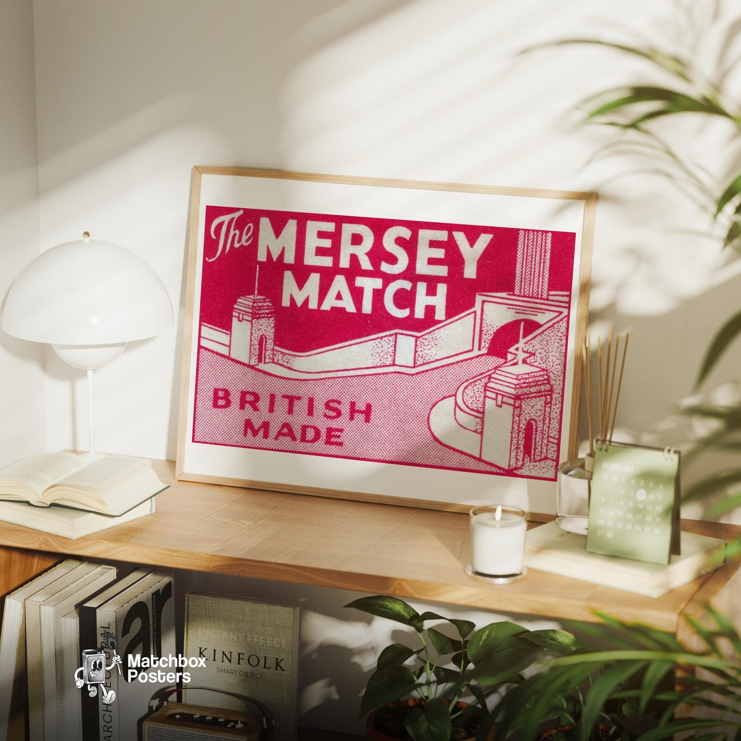 Bridge - vintage matchbox label print - office wall
