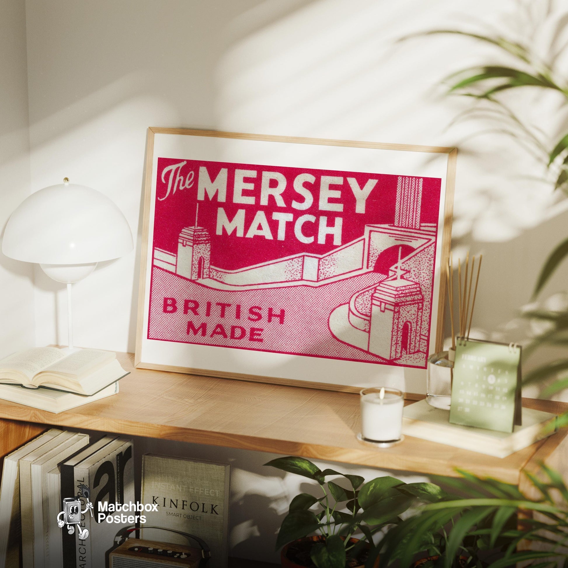 Bridge - vintage matchbox label print - office wall