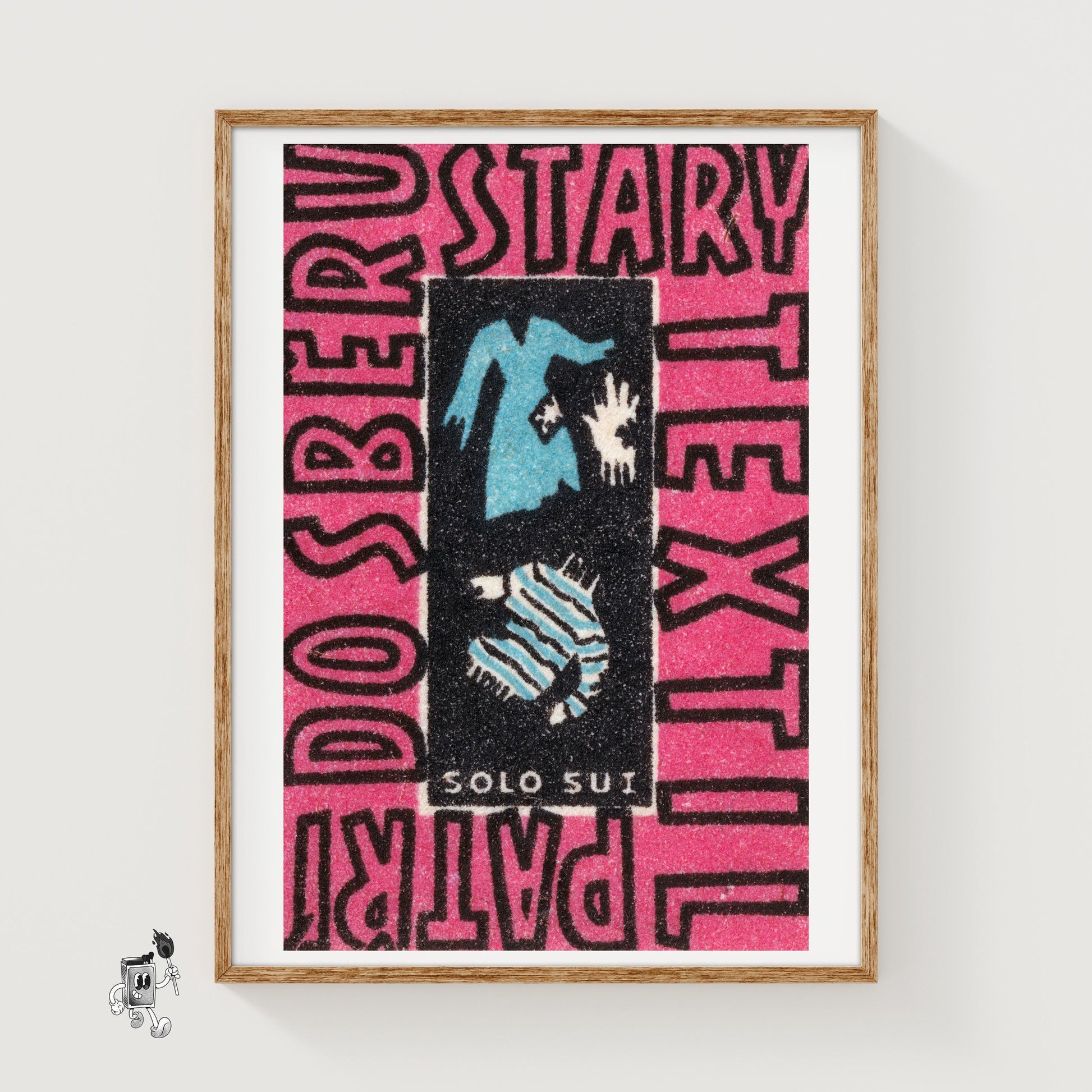 Donate Old Clothes - vintage matchbox label print
