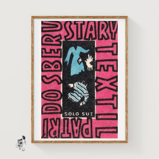 Donate Old Clothes - vintage matchbox label print