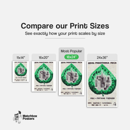 Forest Lungs of the City - vintage matchbox label print - gallery wall preview