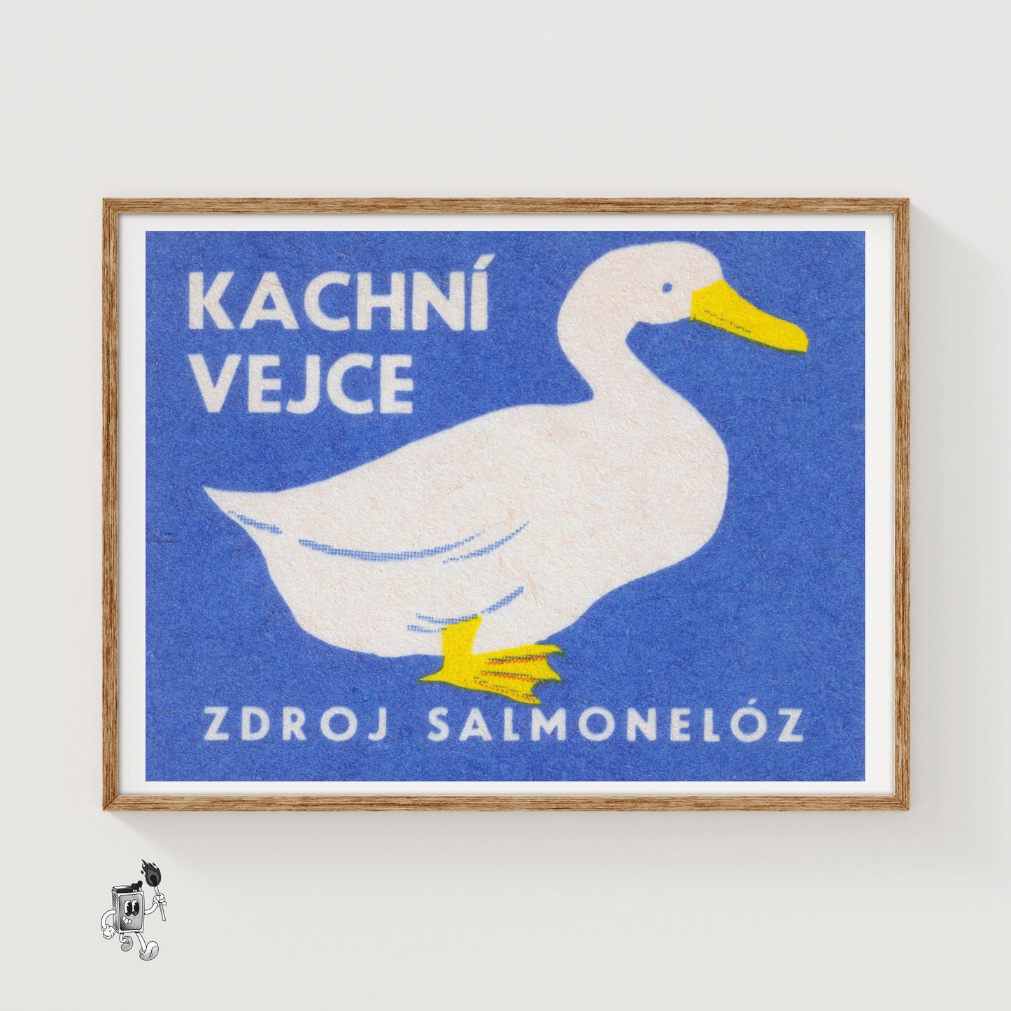 White Duck - vintage matchbox label print
