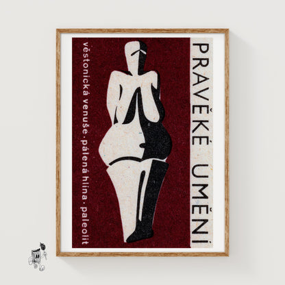 Venus of Dolní Věstonice - vintage matchbox label print