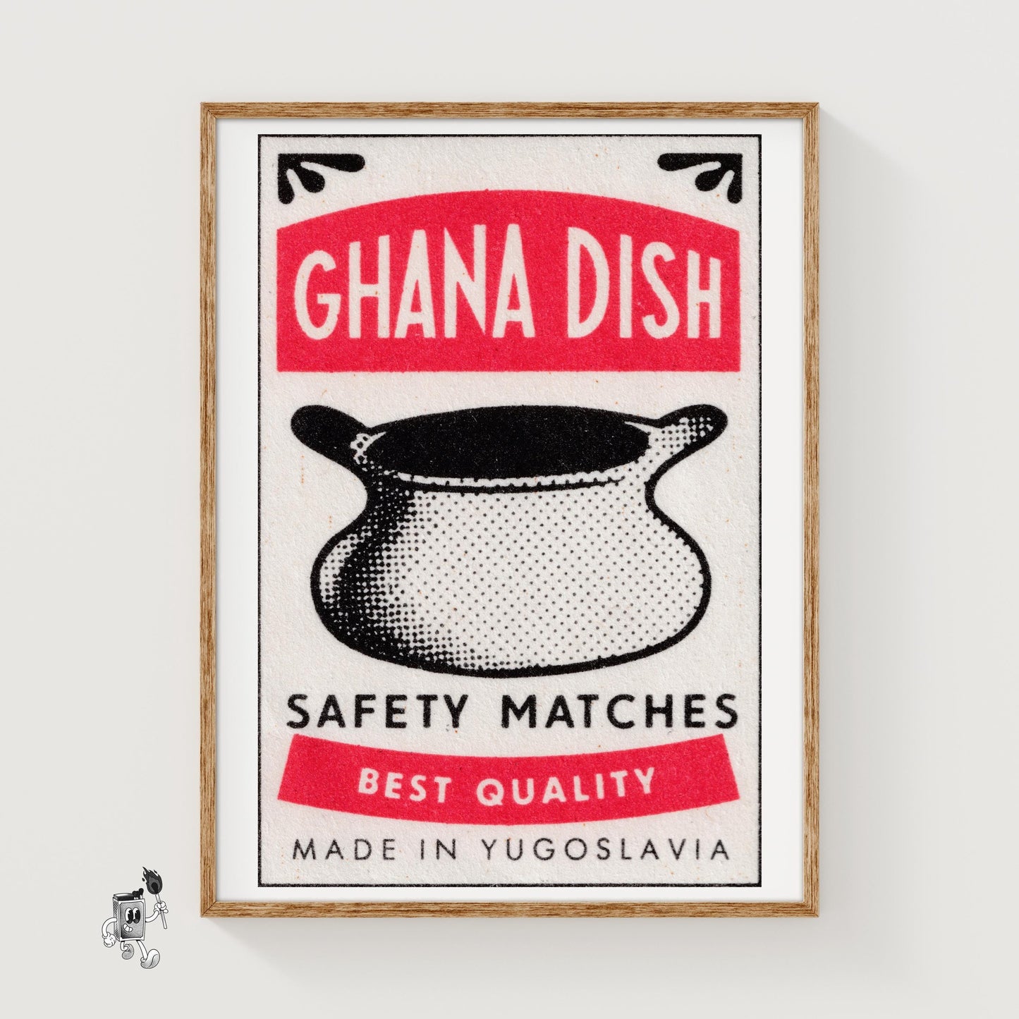 Cooking Pot - vintage matchbox label print