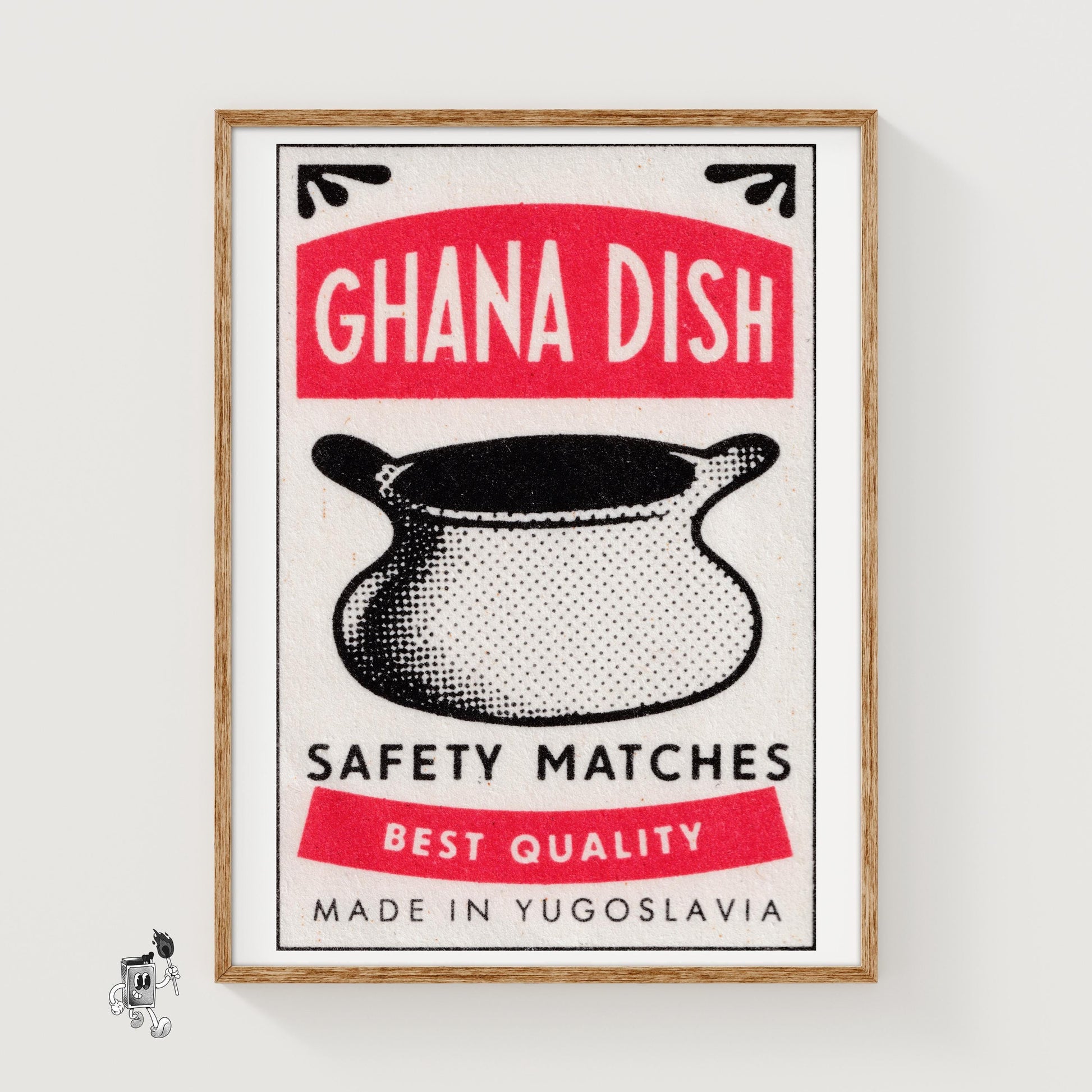 Cooking Pot - vintage matchbox label print
