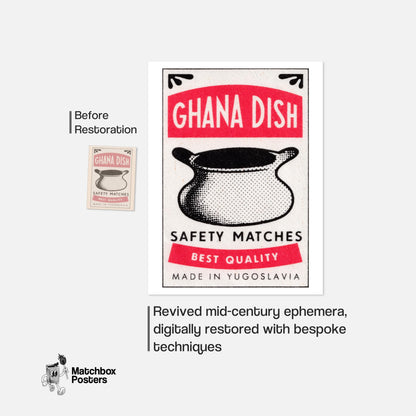 Cooking Pot - vintage matchbox label print - framed wall art preview
