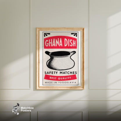 Cooking Pot - vintage matchbox label print - bedroom mockup