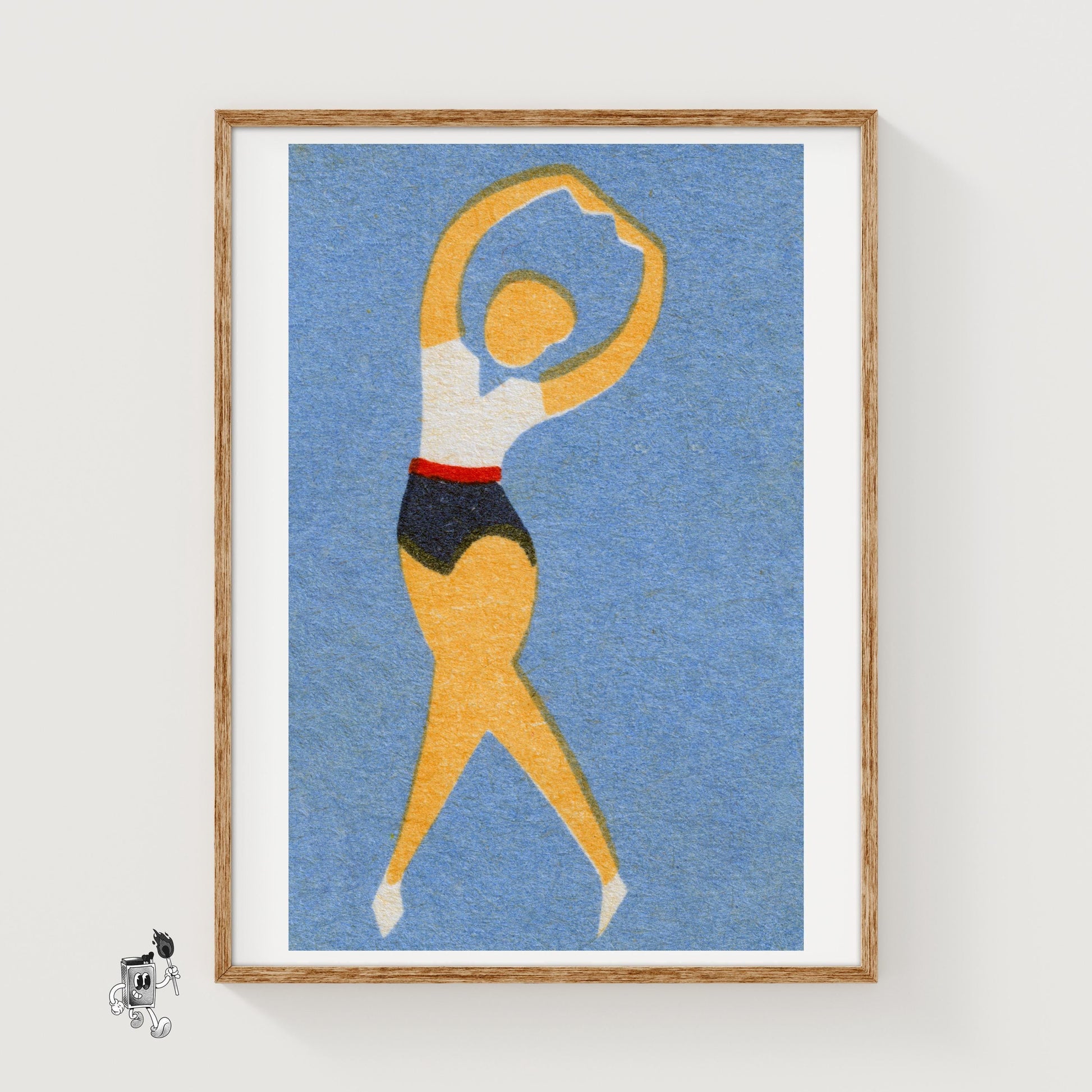 The Dancer - vintage matchbox label print