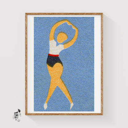The Dancer - vintage matchbox label print