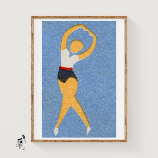 The Dancer - vintage matchbox label print