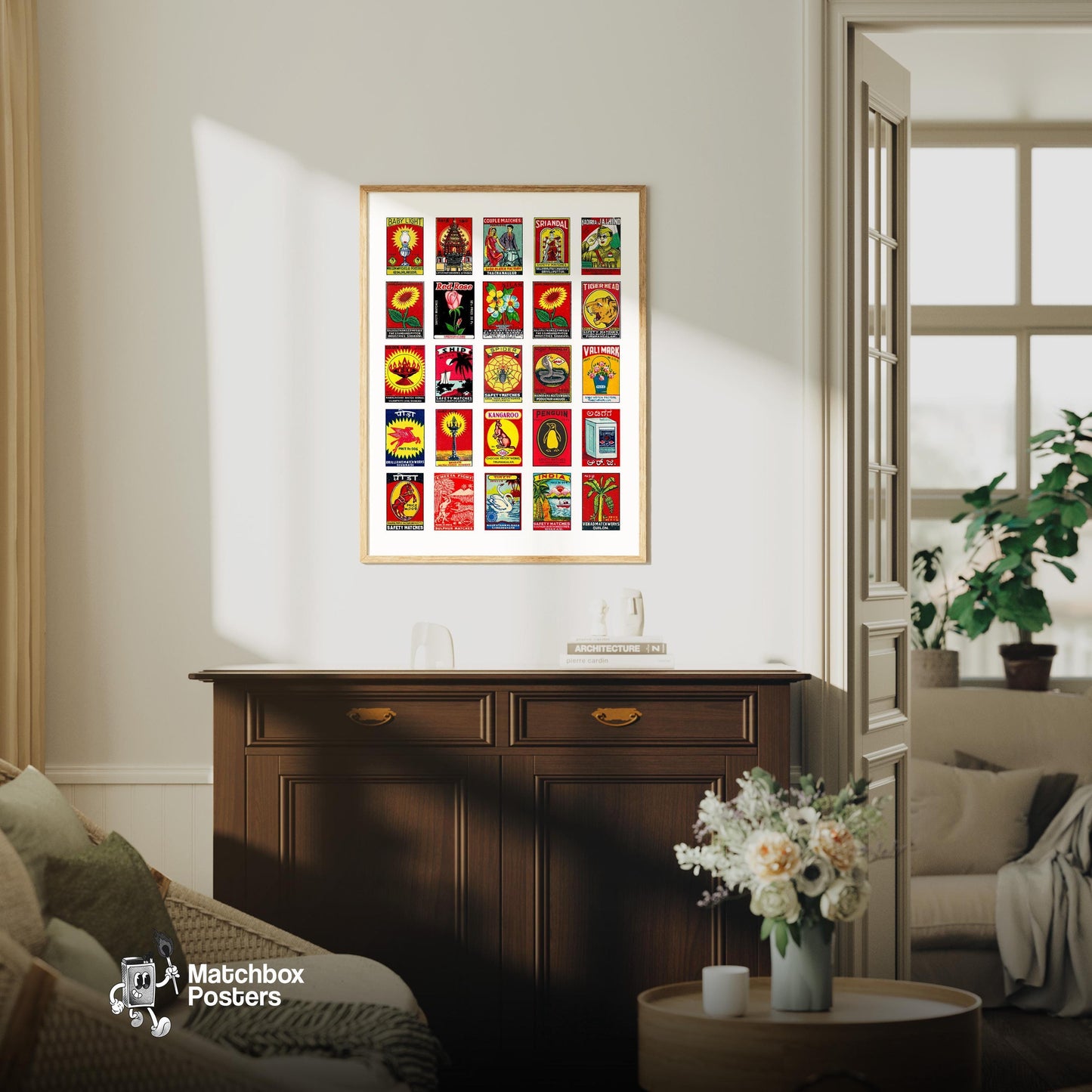 Collection Of Vintages - vintage matchbox label print - framed wall art preview