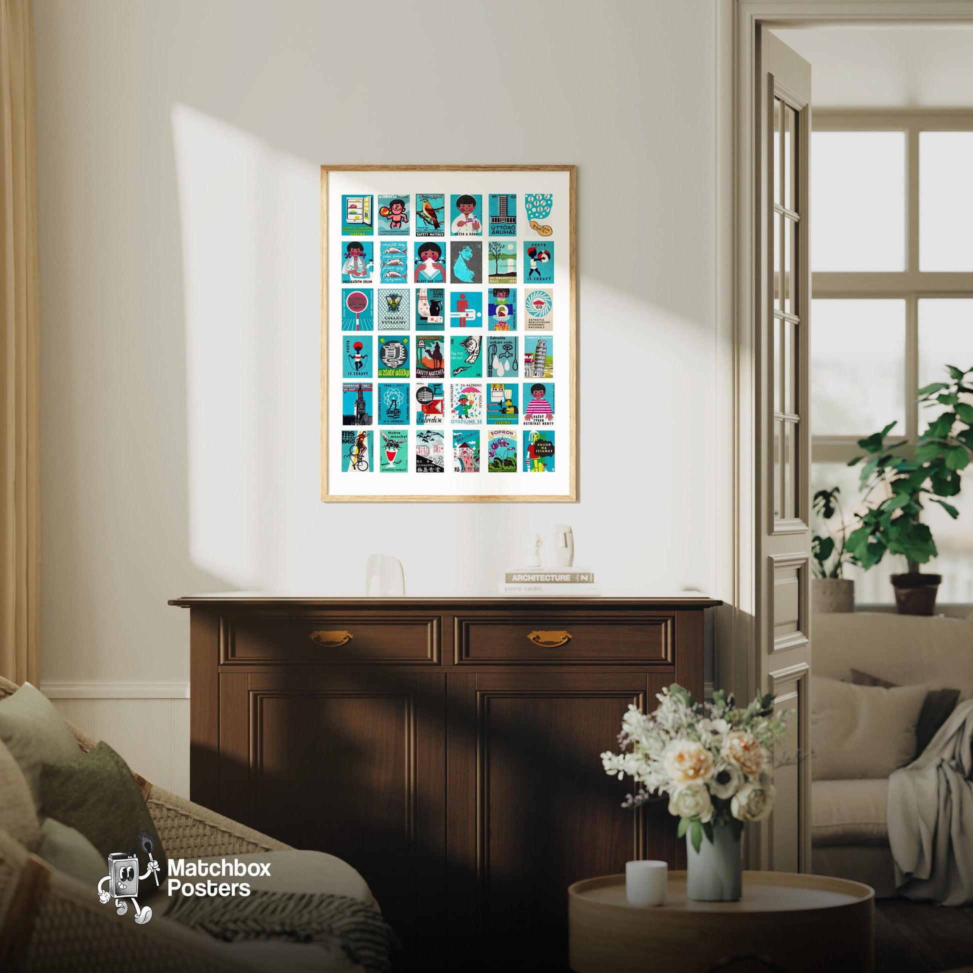Collection Of Vintages - vintage matchbox label print - framed wall art preview