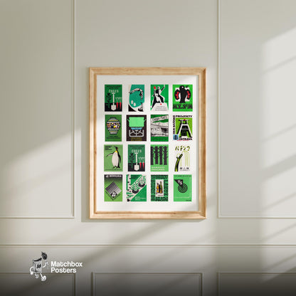 Collection Of Vintages - vintage matchbox label print - living room mockup