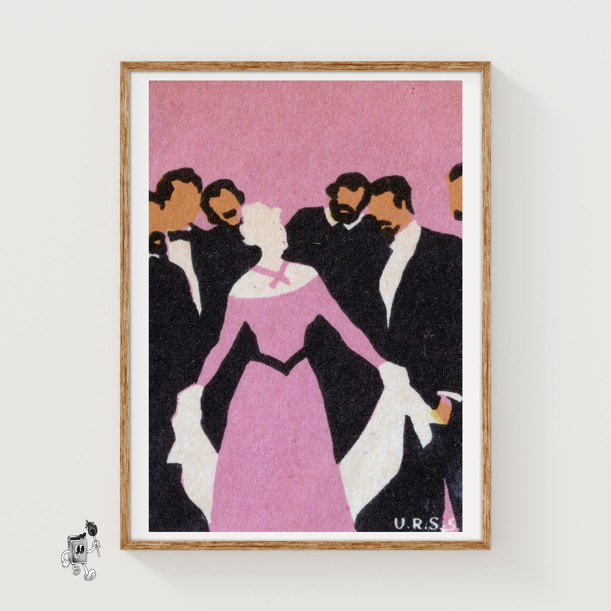Formal Gathering - vintage matchbox label print