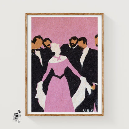 Formal Gathering - vintage matchbox label print