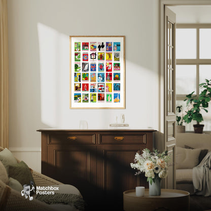 Czechoslovakian - vintage matchbox label print - framed wall art preview
