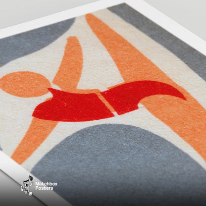 Flexibility - vintage matchbox label print - close-up detail