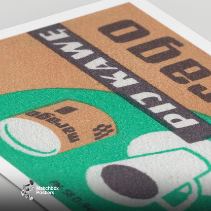 Coffee Cup - vintage matchbox label print - close-up detail