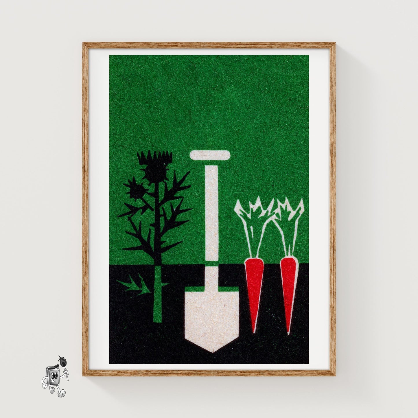 Gardening - vintage matchbox label print