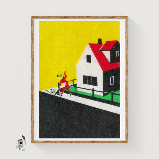Street Sweeper - vintage matchbox label print