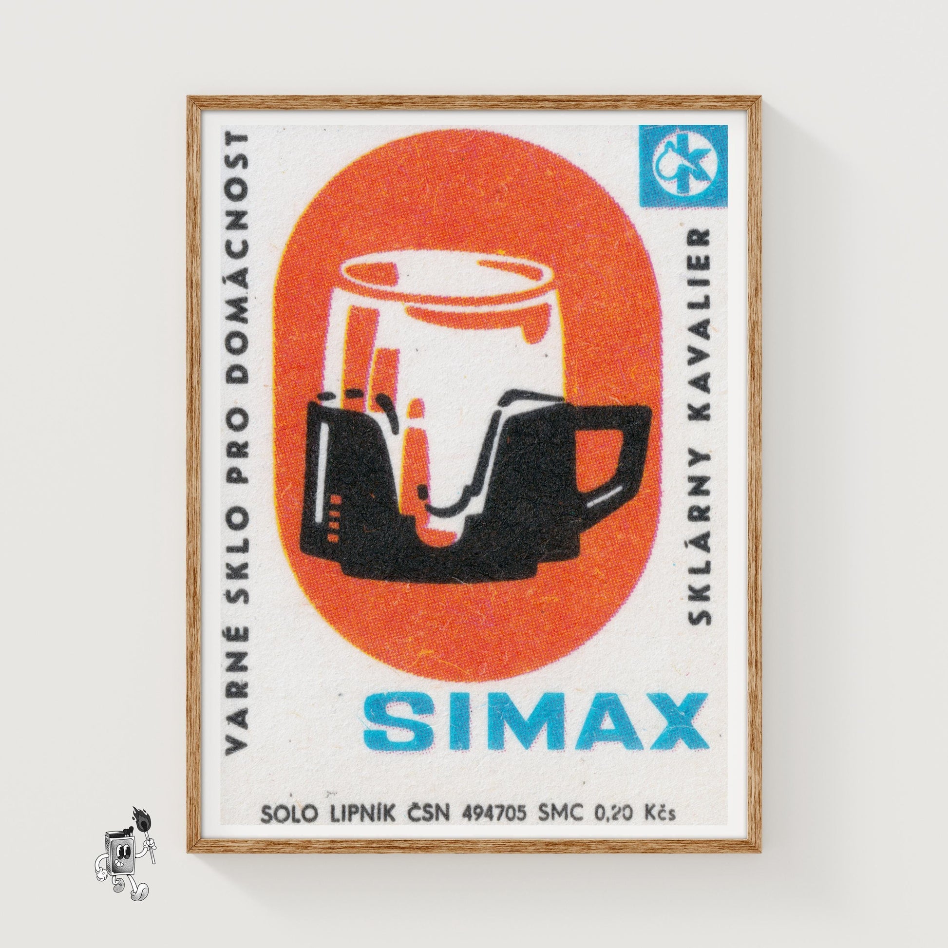 Coffee Pot - vintage matchbox label print