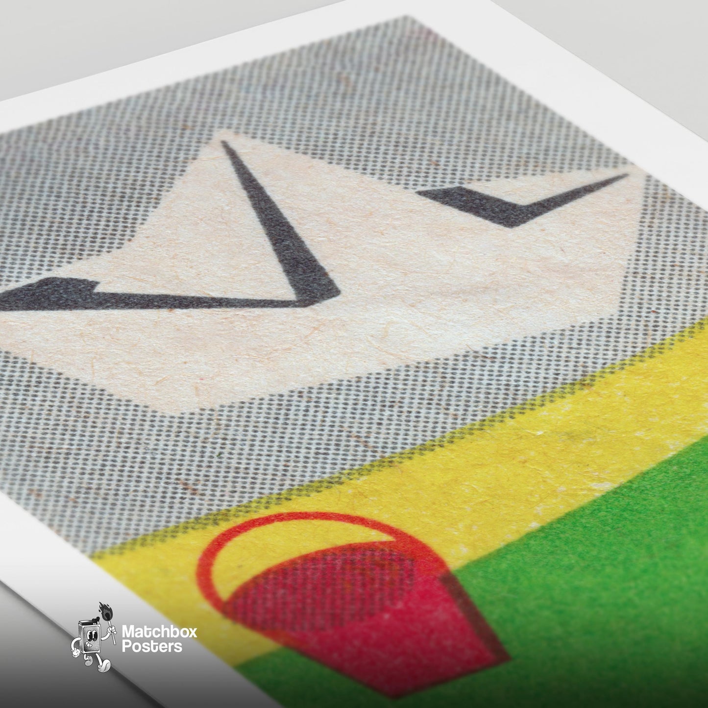 Paper Boat - vintage matchbox label print - close-up detail