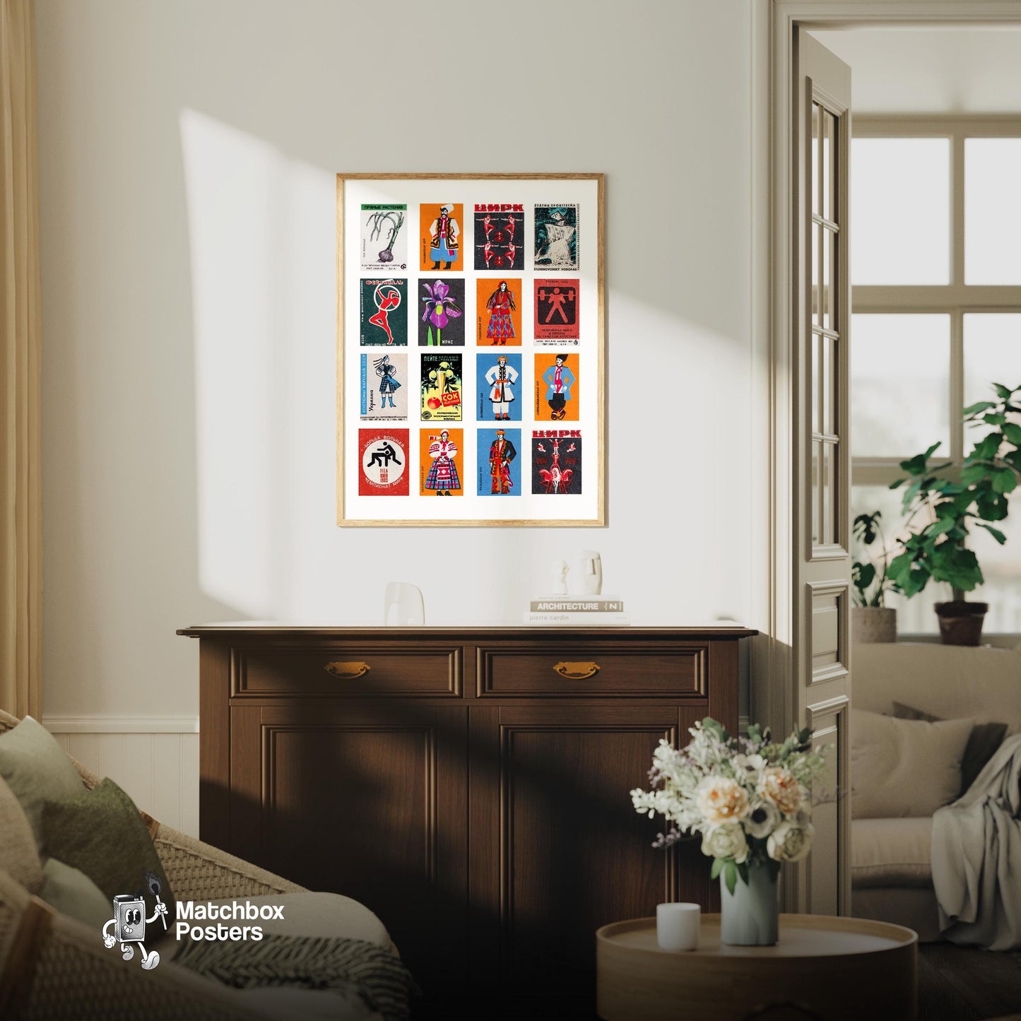 Collection Of Vintages - vintage matchbox label print - framed wall art preview