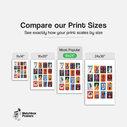Collection Of Vintages - vintage matchbox label print - office wall