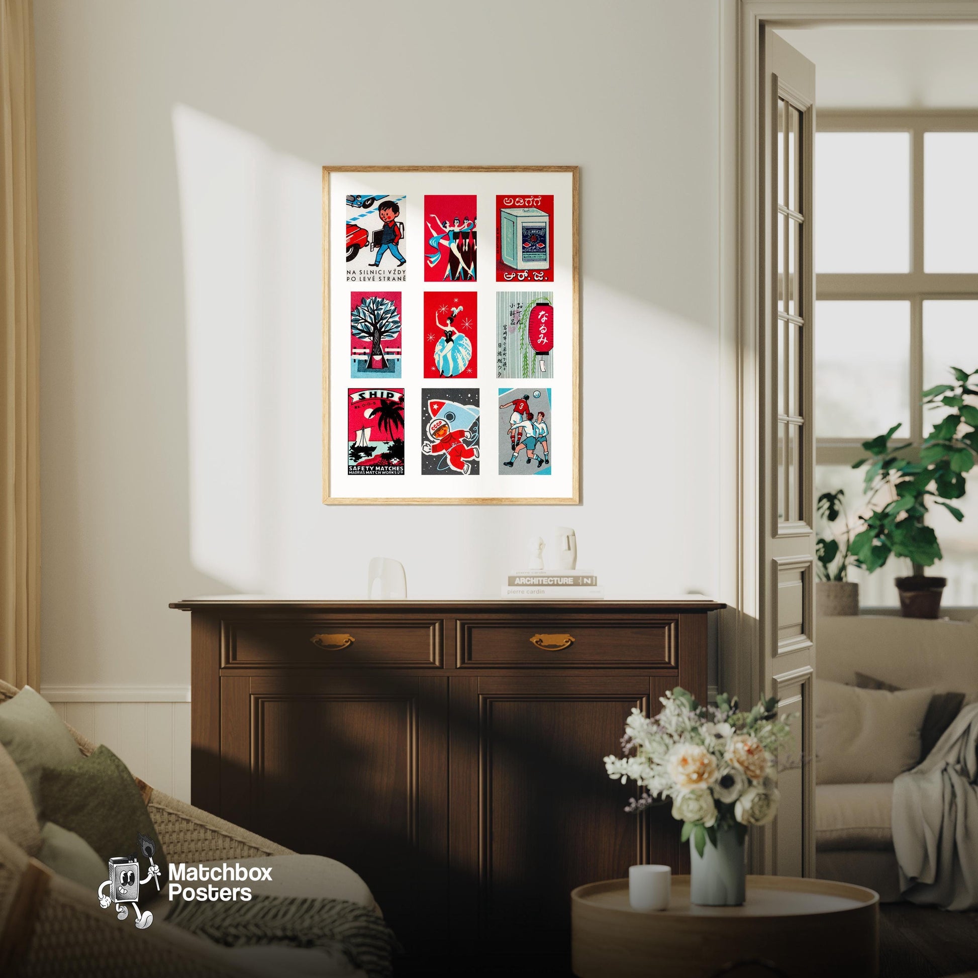 A Collection Of Vintages - vintage matchbox label print - framed wall art preview
