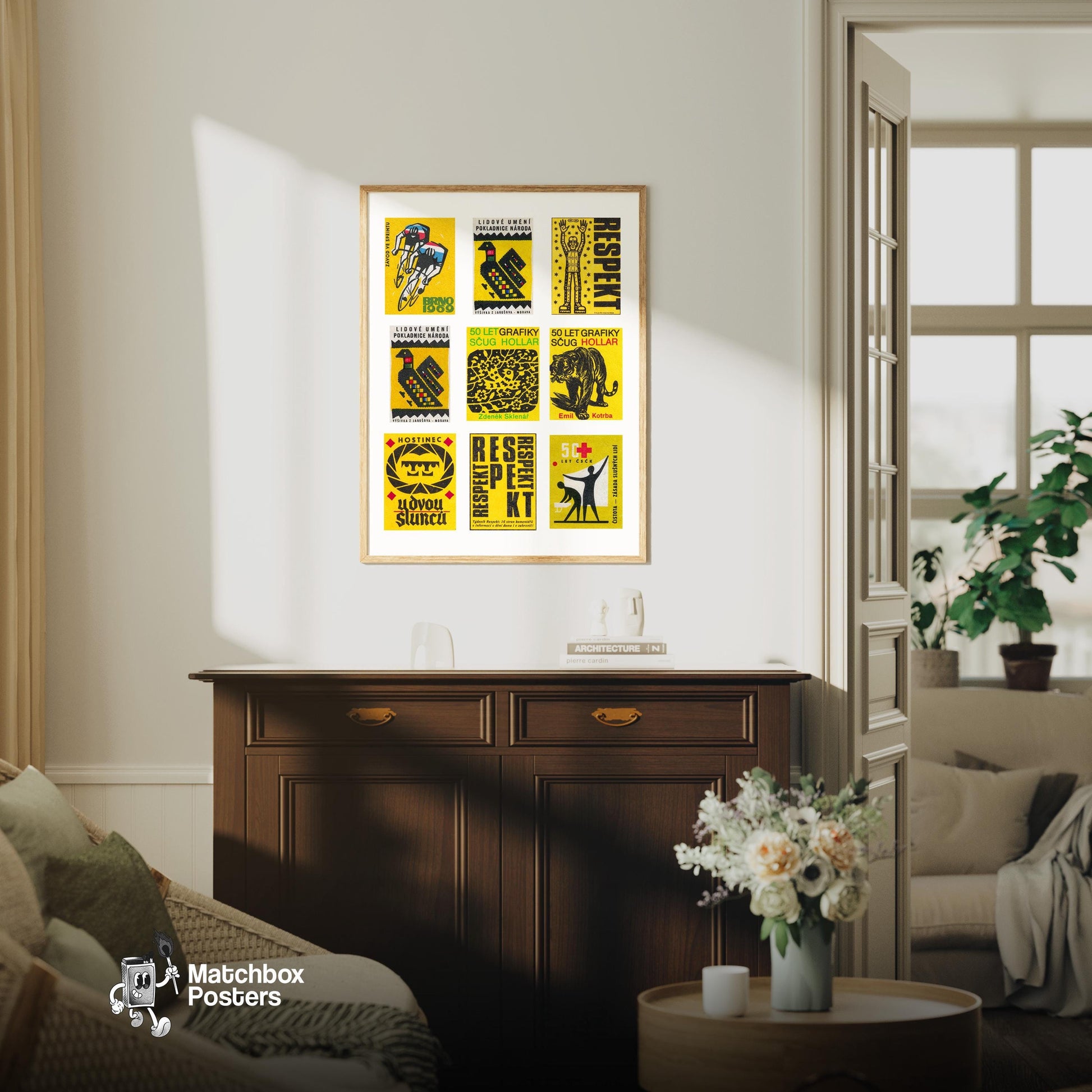 Collection Of Vintages - vintage matchbox label print - framed wall art preview