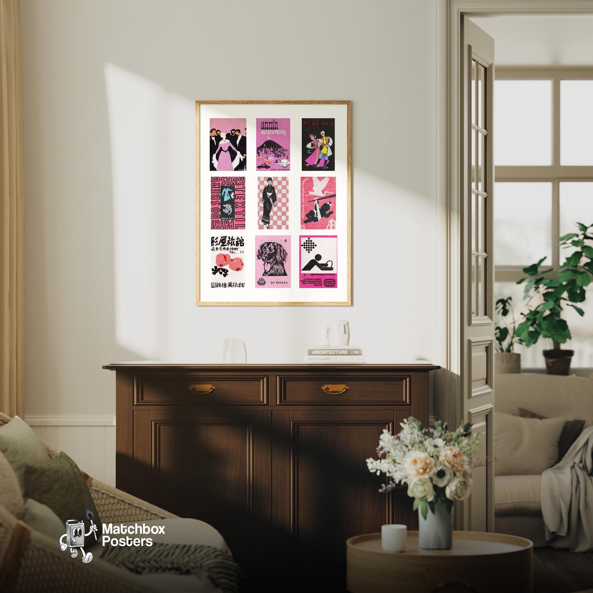 Collection Of Vintages - vintage matchbox label print - framed wall art preview