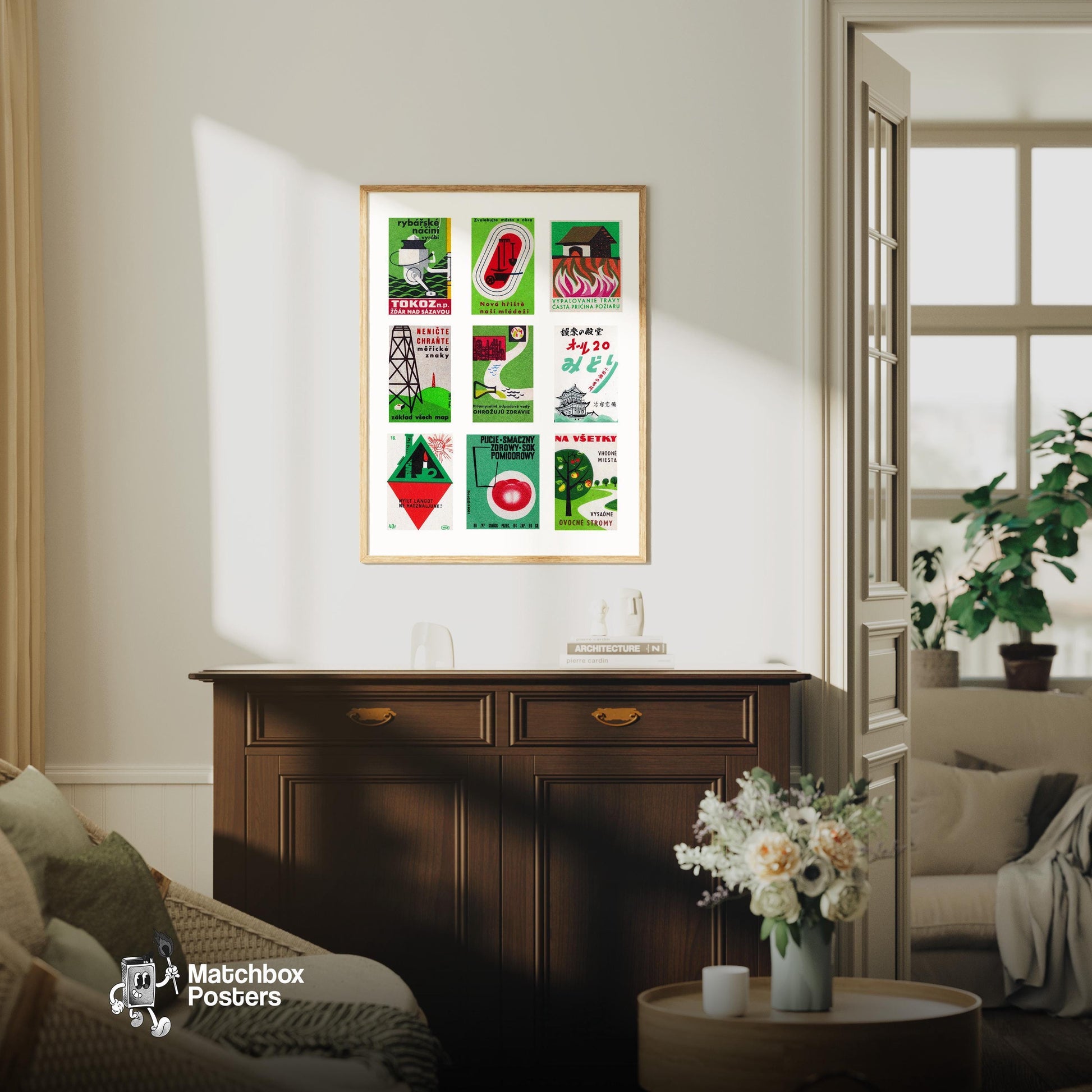Collection Of Vintages - vintage matchbox label print - framed wall art preview
