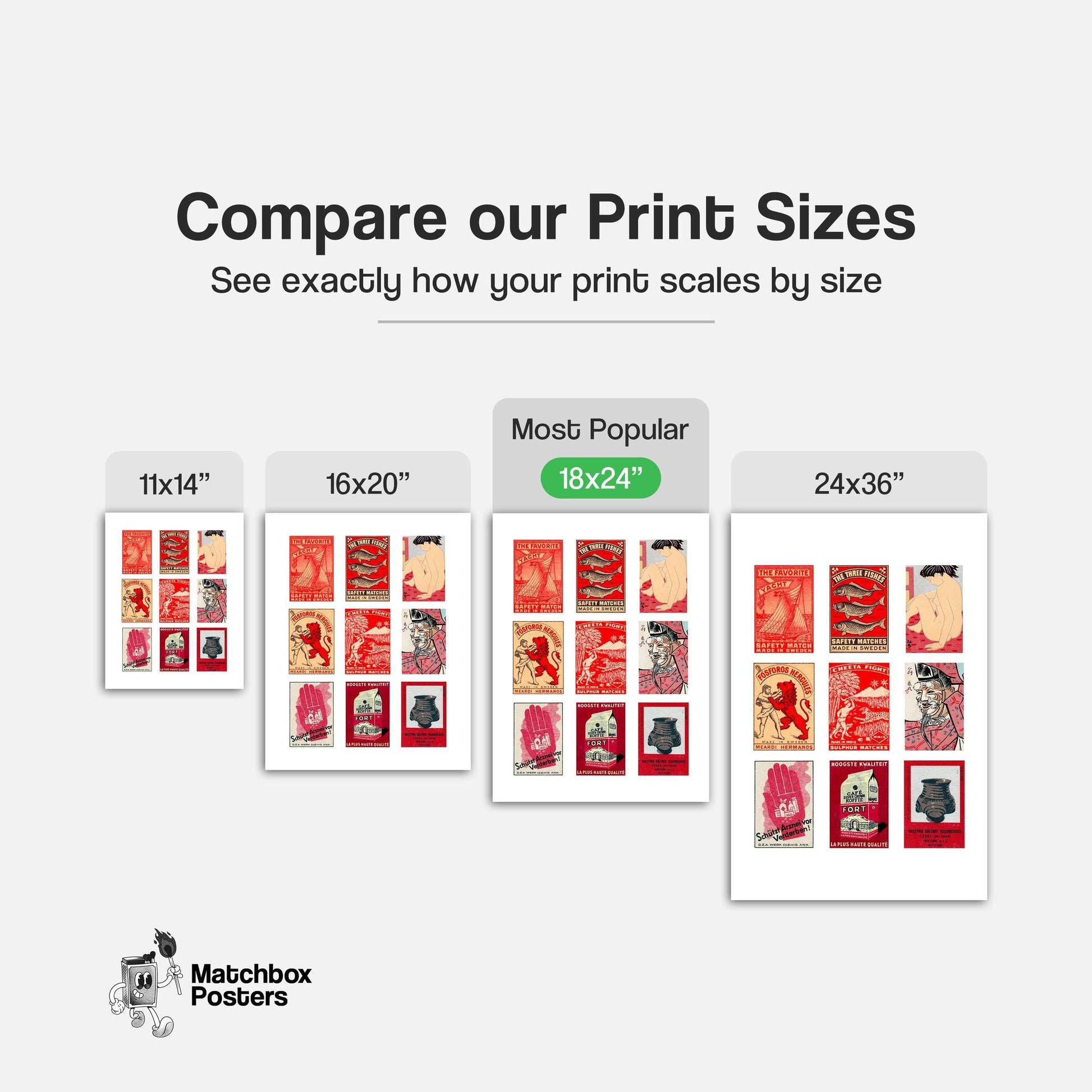Red and Beiges Grid Print - vintage matchbox label print - office wall