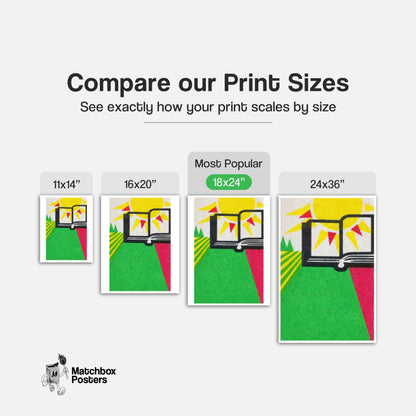 Open Book - vintage matchbox label print - gallery wall preview