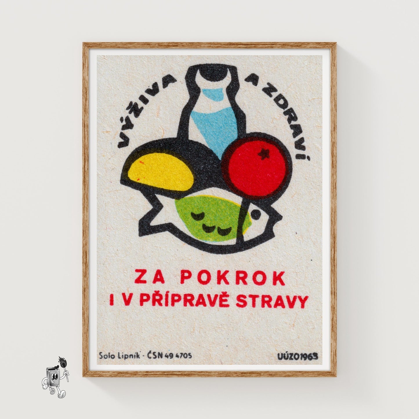 Fruit - vintage matchbox label print